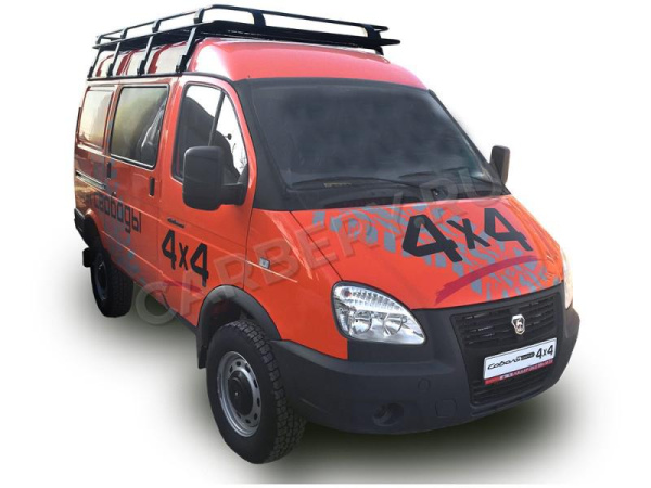 Багажник экспедиционный для ГАЗ 2752 (Соболь) с сеткой